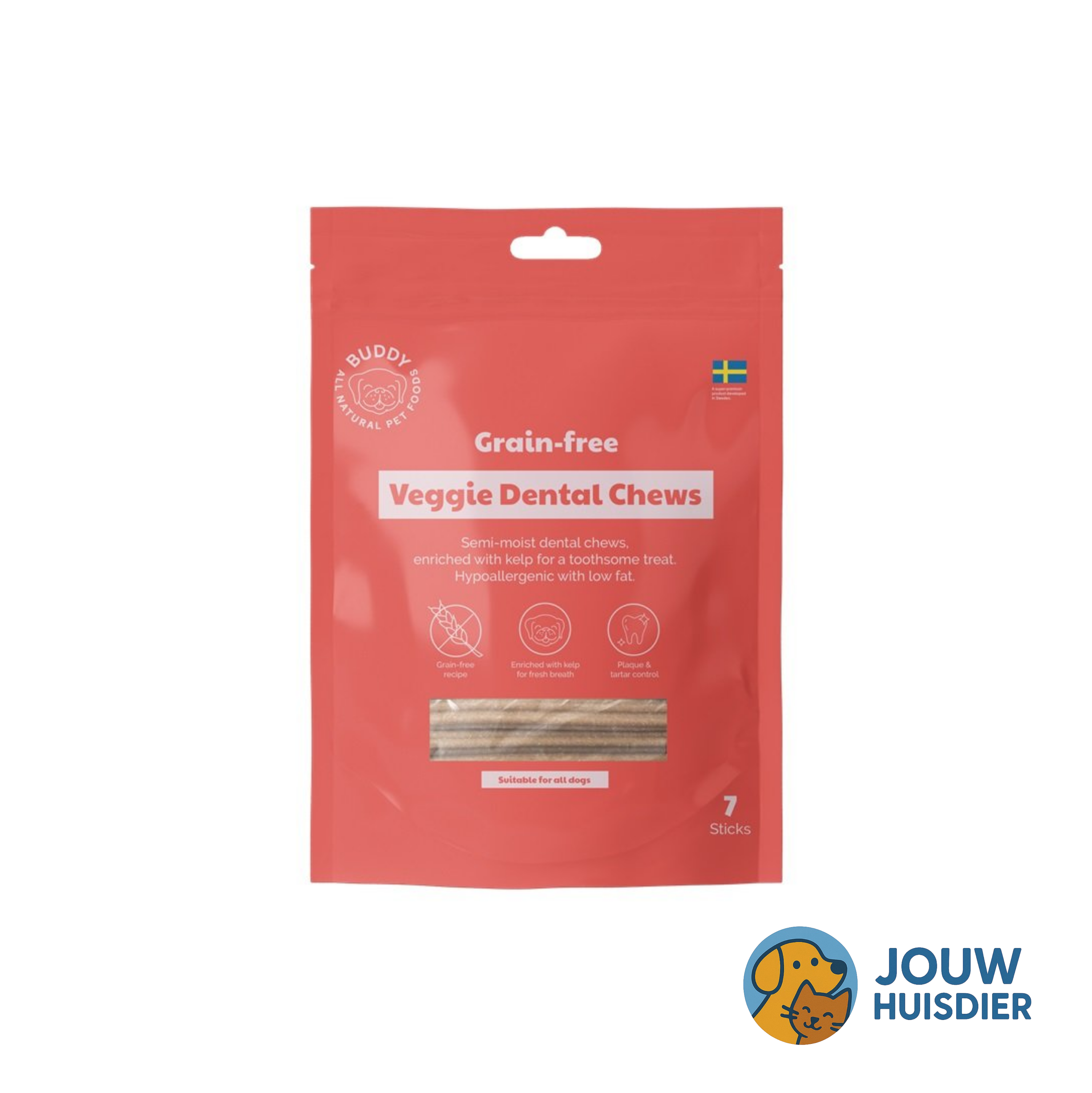 Buddy Graanvrije Veggie Dental Kauwsticks