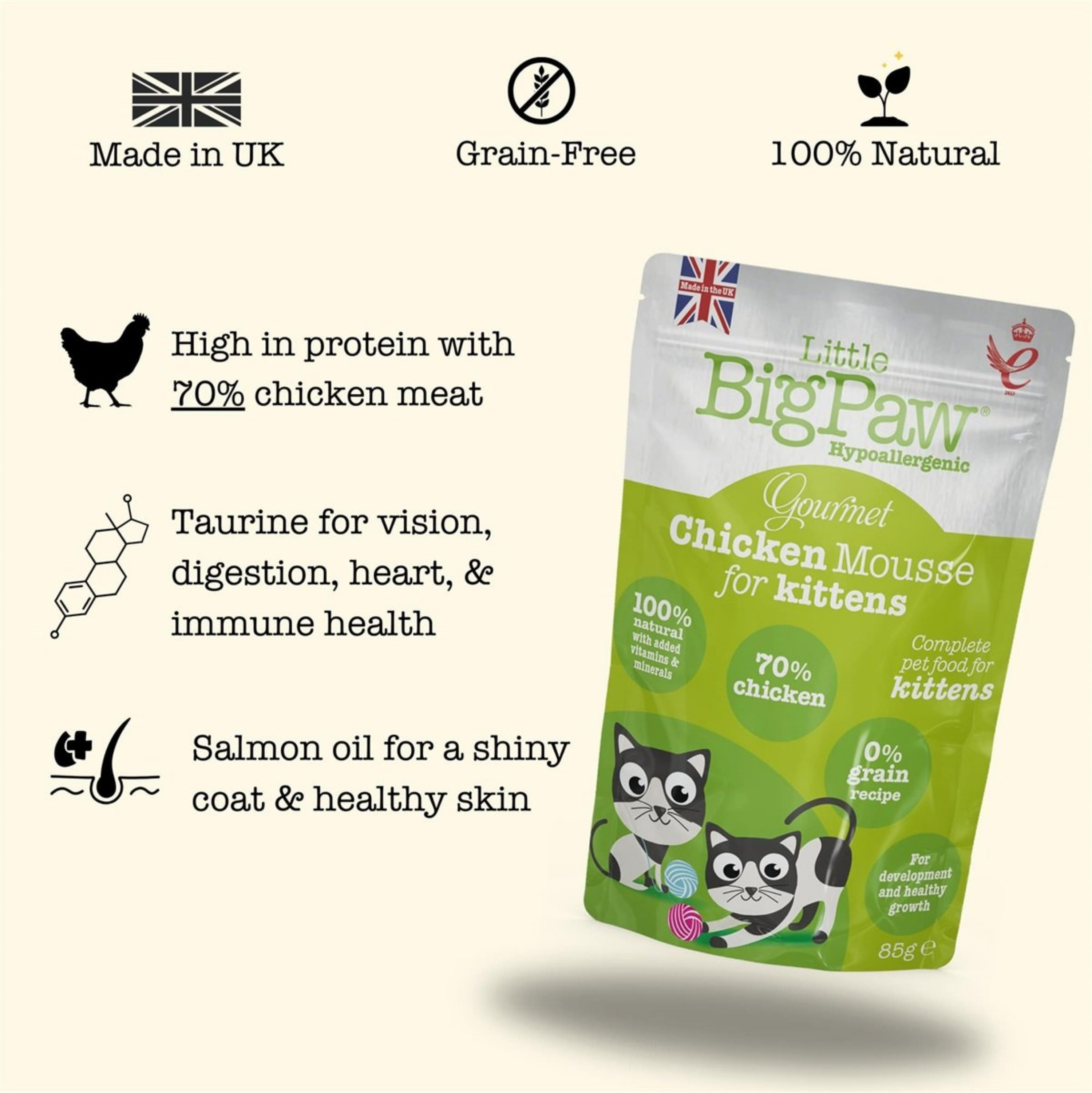 Little Big Paw Gourmet Kipmousse (4st)