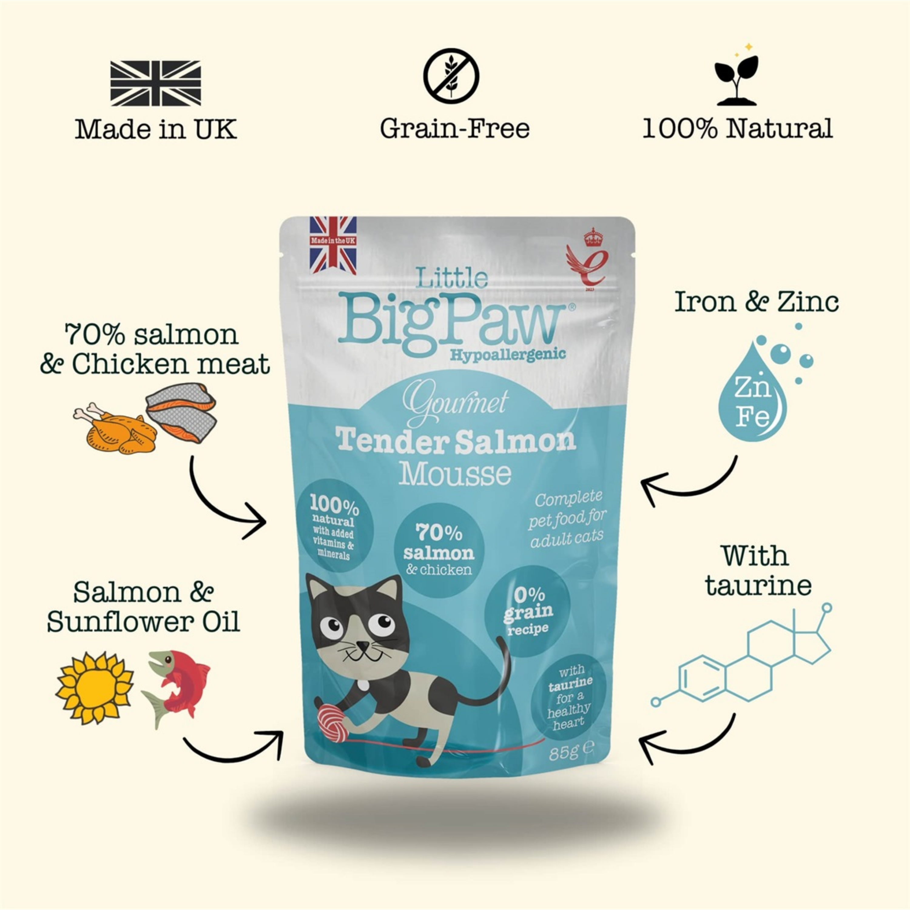Little Big Paw Gourmet Zalm Mousse (4st)