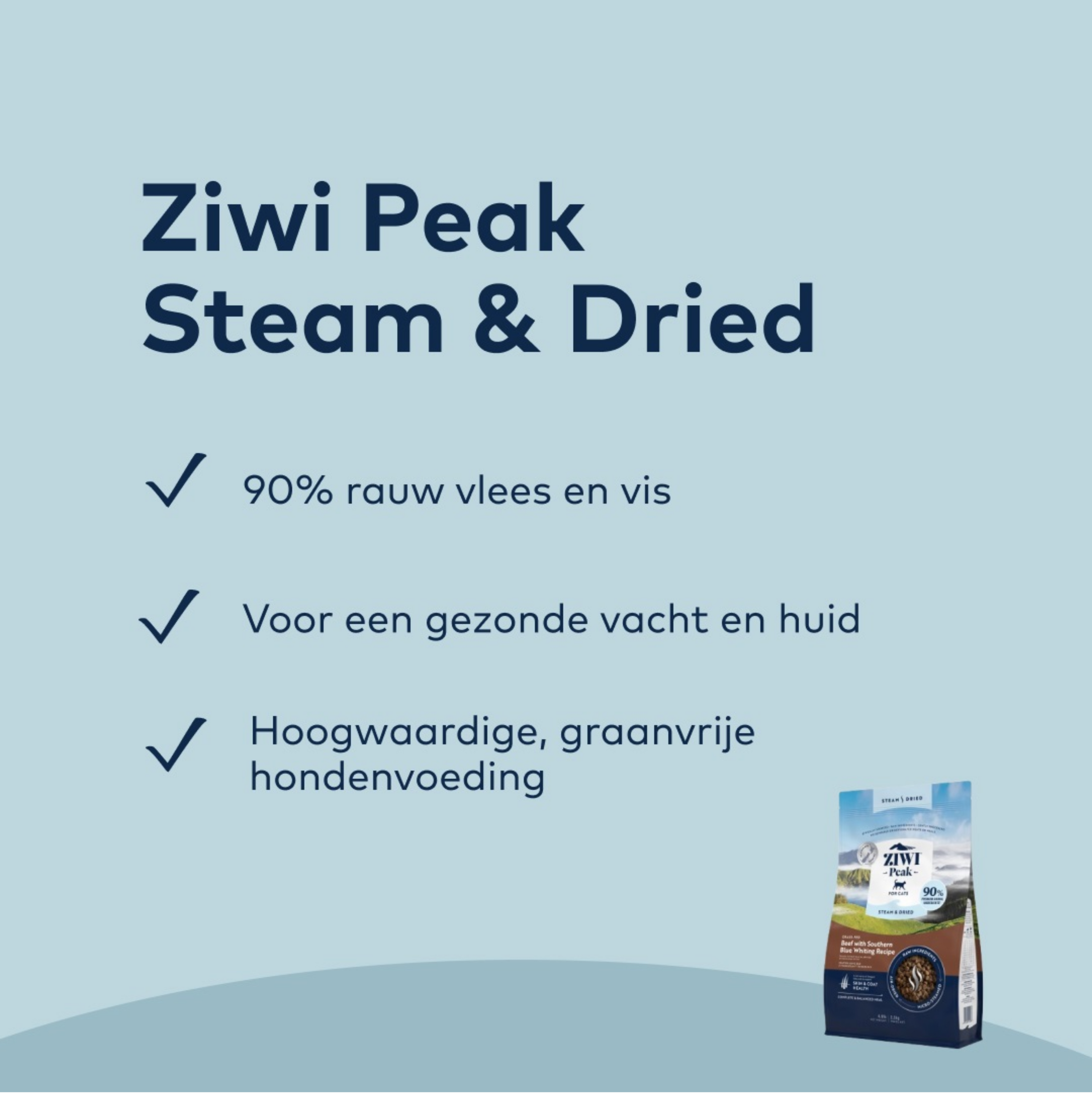 Ziwi Peak Steam & Dried Rund & Blue Whiting (2,2kg)