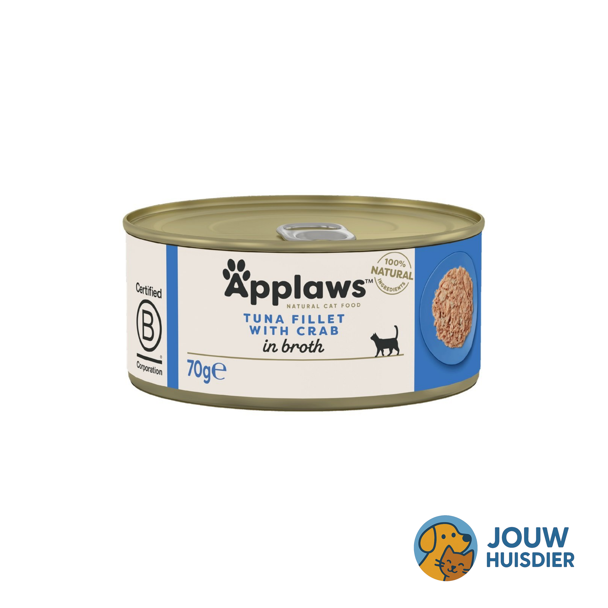 Applaws Kattenvoer Tonijnfilet & Krab in Bouillon (6st)