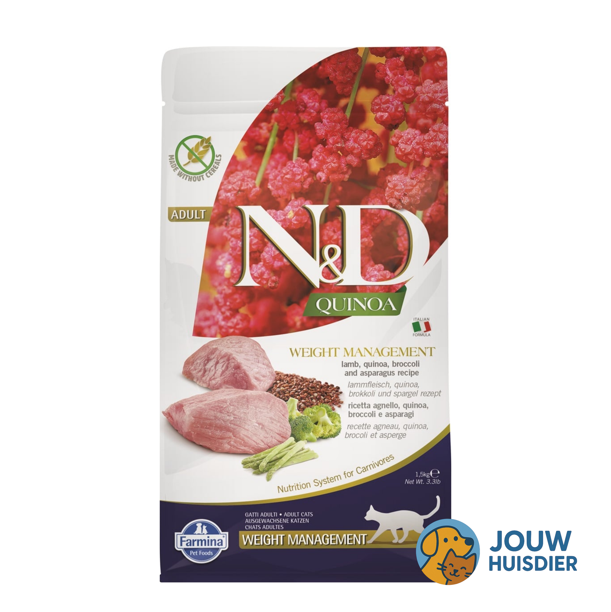 N&D Quinoa Kattenvoer – Lam (1,5kg)