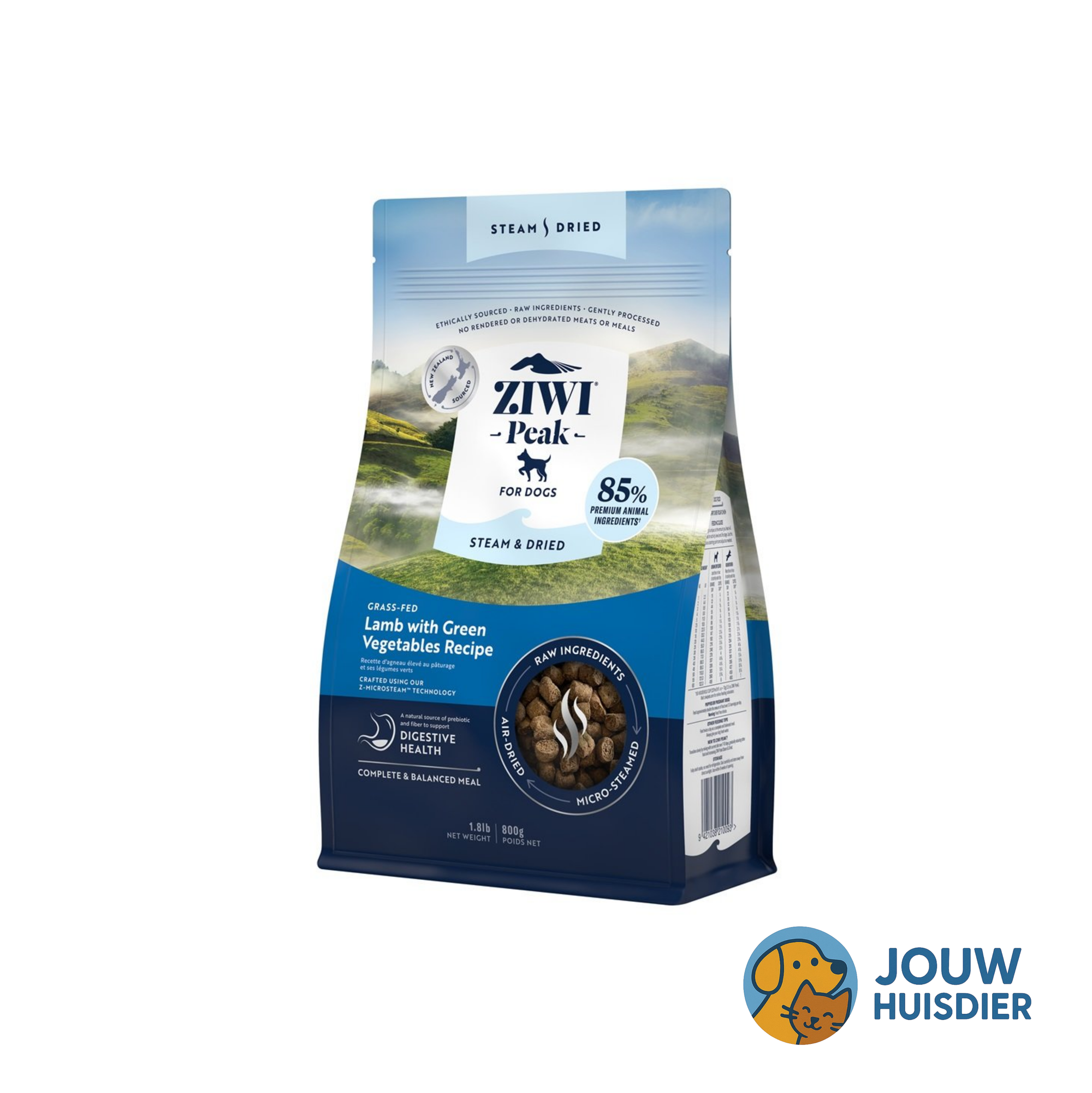 Ziwi Peak Dog gestoomd en gedroogd lam (800g)