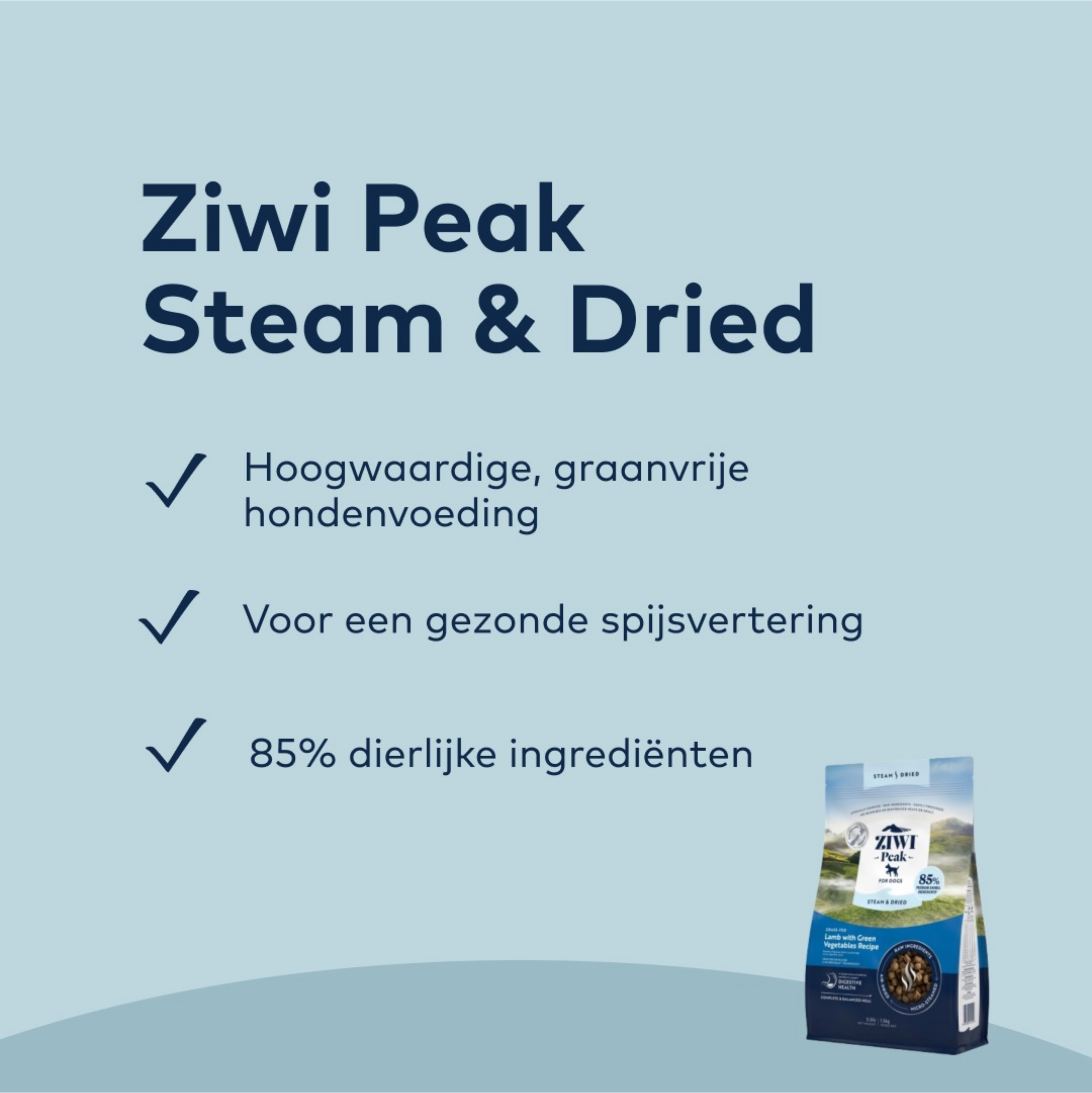 Ziwi Peak Dog gestoomd en gedroogd lam (1.5kg)
