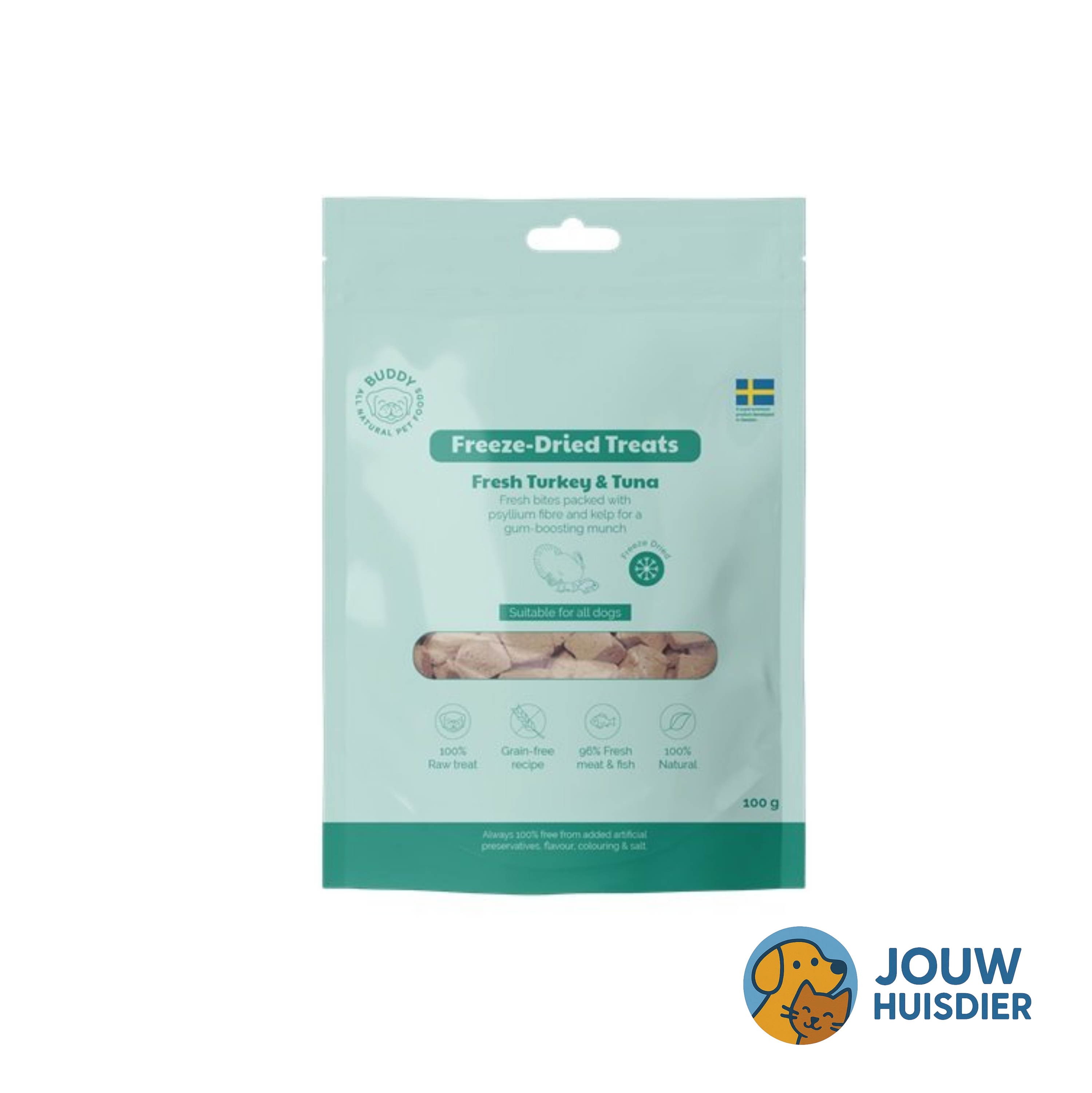 Buddy Freeze-Dried Treats Kalkoen & Tonijn (100g)