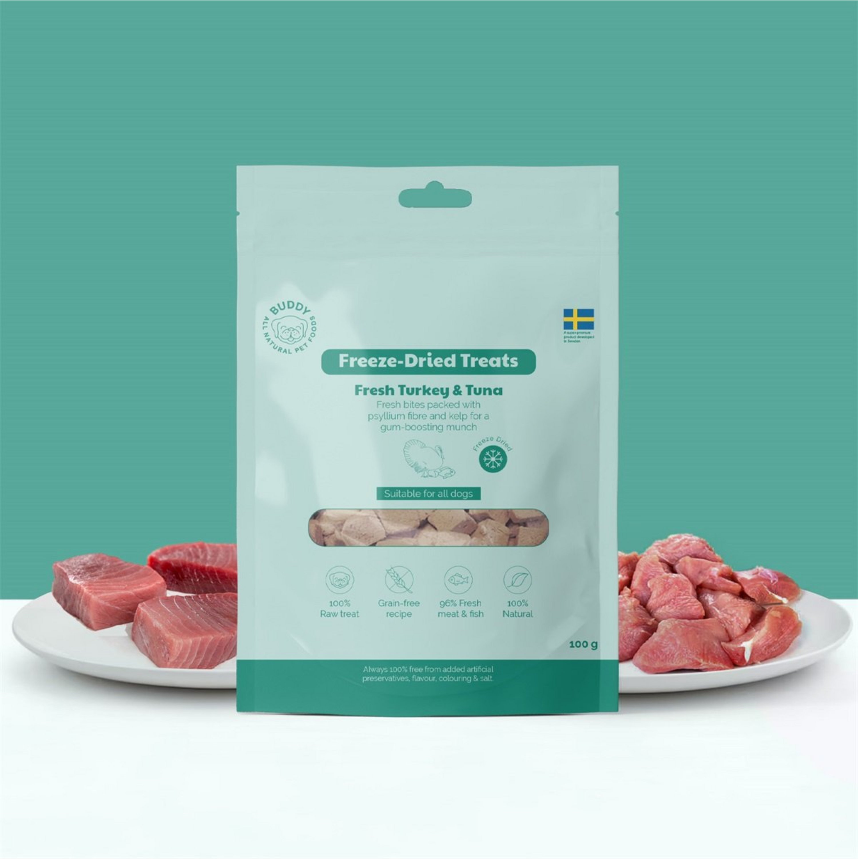 Buddy Freeze-Dried Treats Kalkoen & Tonijn (100g)