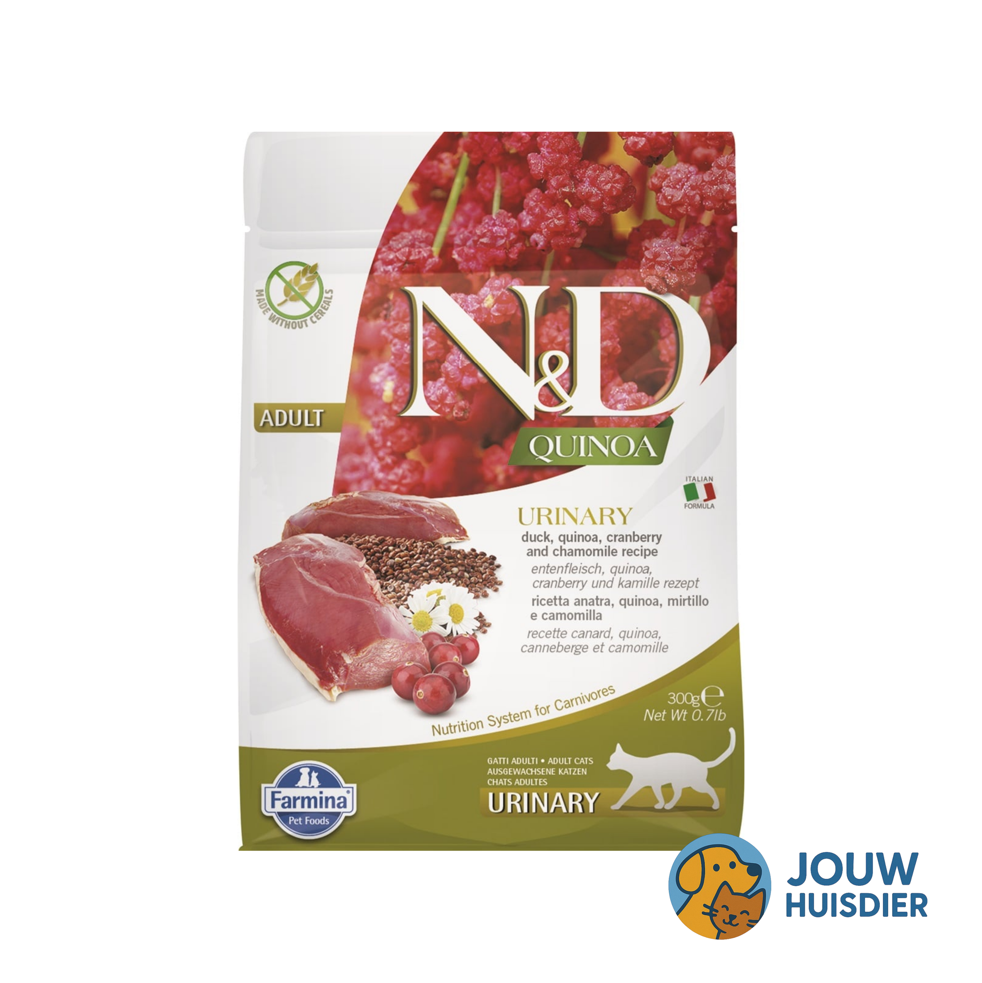 N&D Quinoa Kattenvoer – Urinary Eend (300 g)