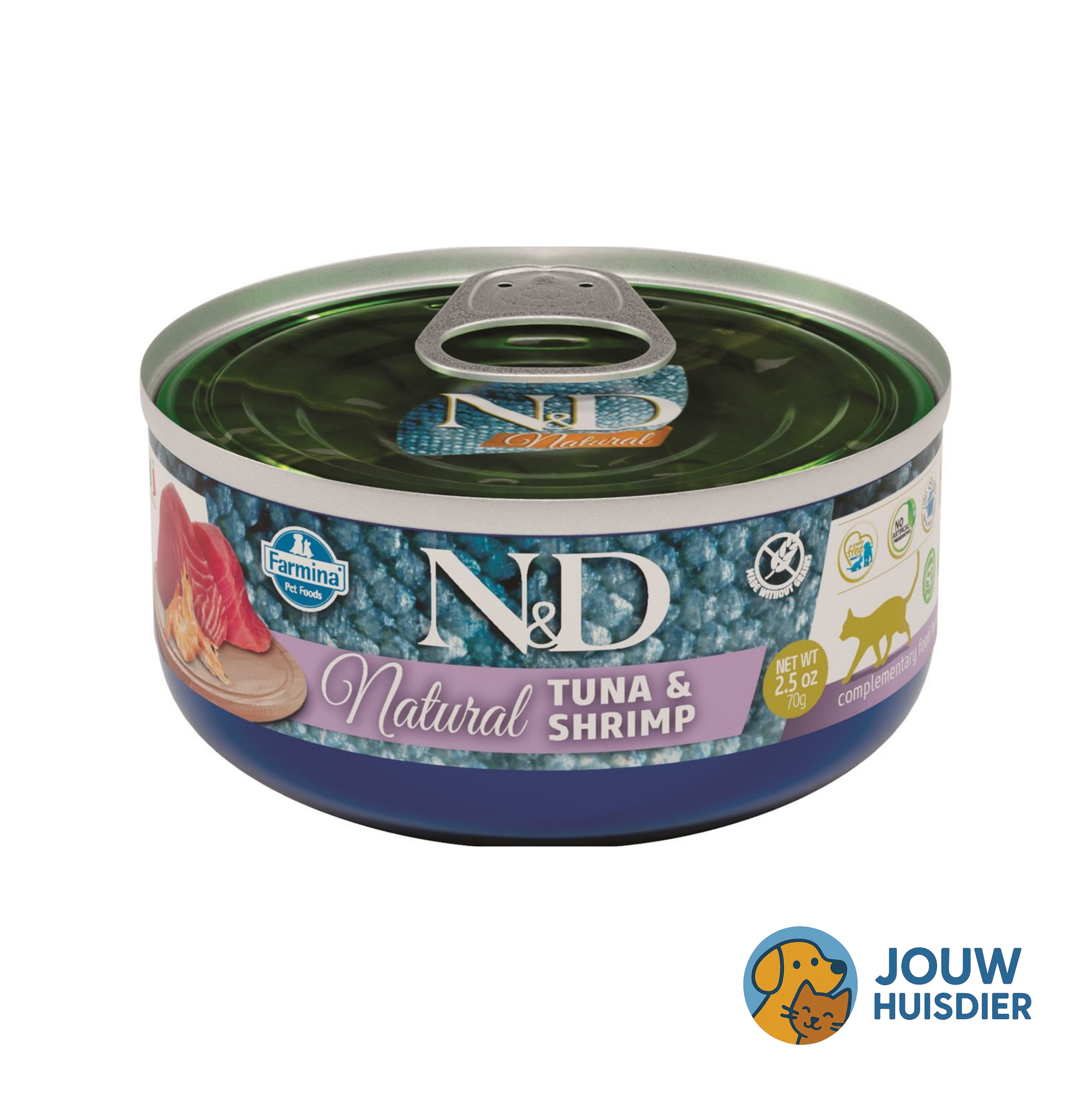 N&D Natural Kattenvoer Tonijn & Garnaal (6st)