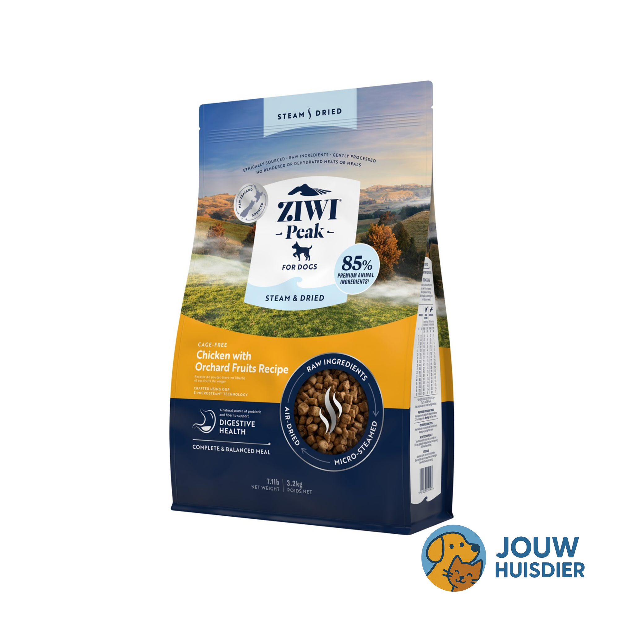Ziwi Peak Dog gestoomde en gedroogde kip (3.2kg)