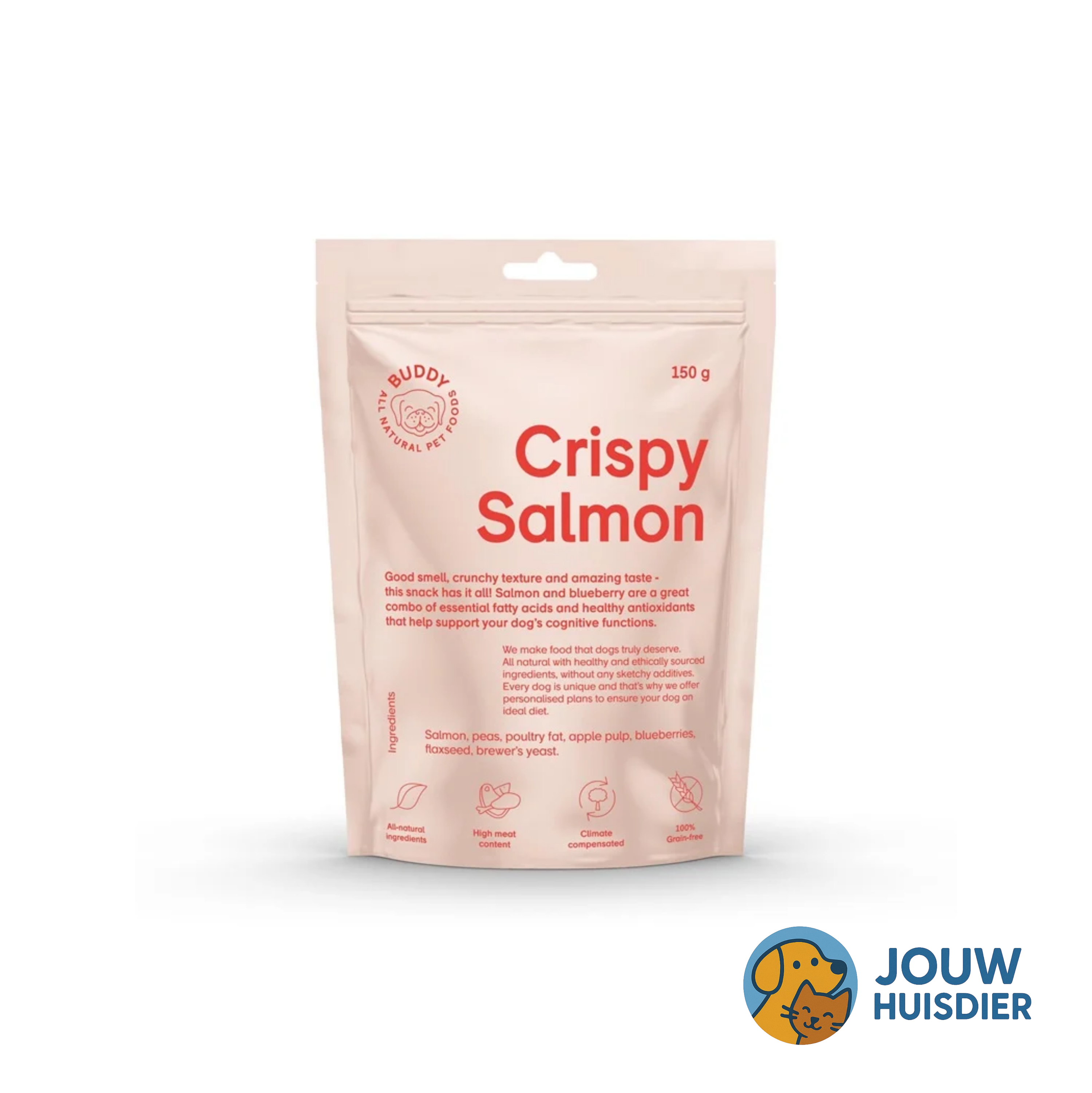BUDDY Crunchy Snack Zalm & Blauwe Bessen (150g)