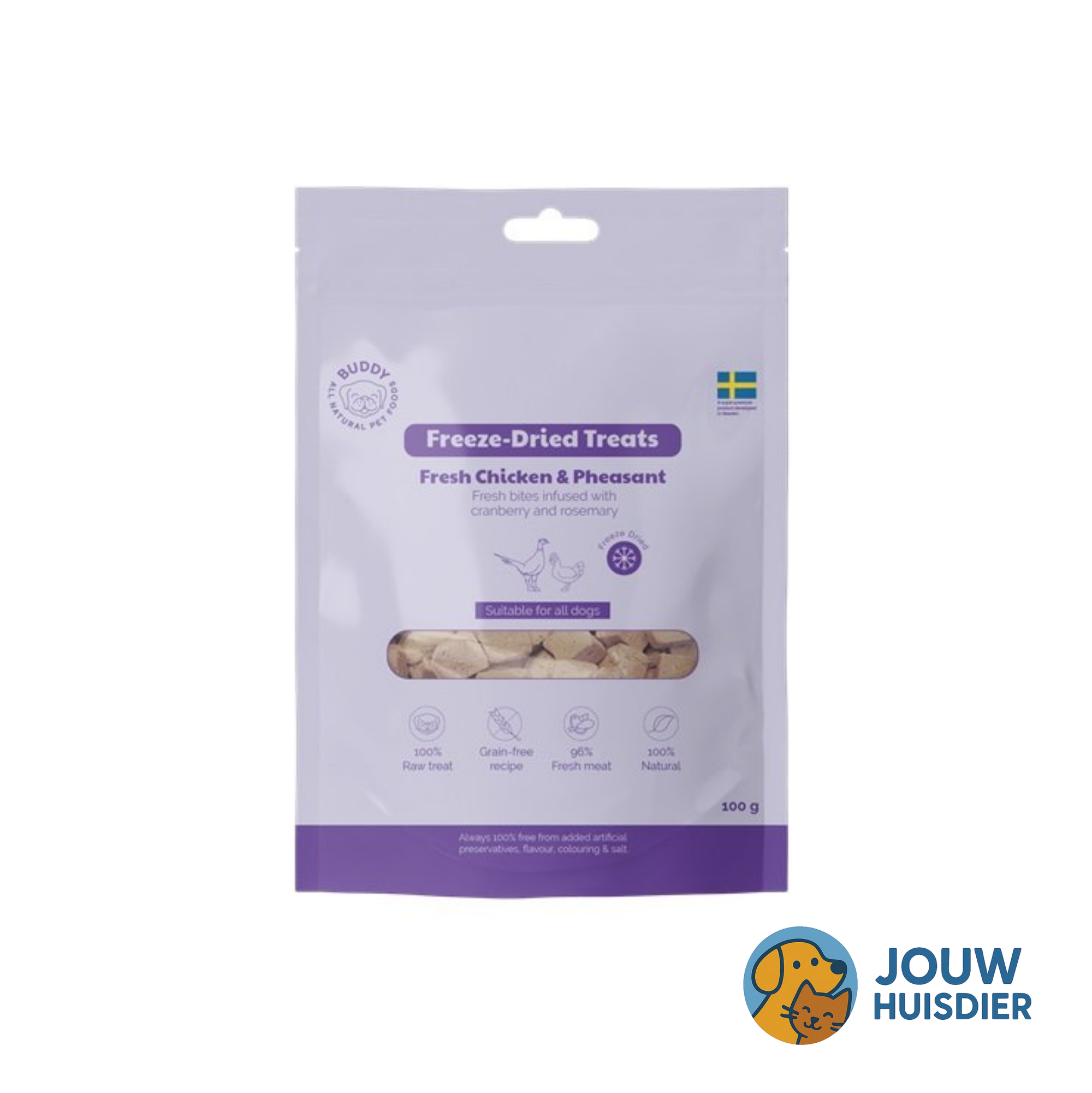 Buddy Freeze-Dried Treats Kip & Fazant (100g)